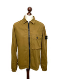Stone Island Brown Garment Dyed Cotton Overshirt - Large