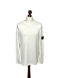 Stone Island White Crewneck Light Knit Jumper - Large