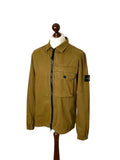 Stone Island Brown Garment Dyed Cotton Overshirt - Large