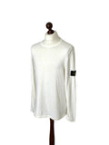 Stone Island White Crewneck Light Knit Jumper - Large