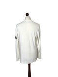 Stone Island White Crewneck Light Knit Jumper - Large