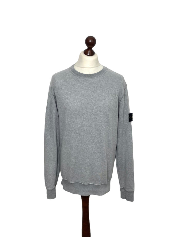 Stone Island Grey Crewneck Sweatshirt - Medium