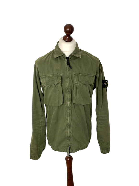 Stone Island Khaki Green Double Pocket Overshirt SS22 - Medium