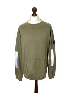 Stone Island Khaki Reflective Sweater - Large
