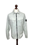 Stone Island Light Grey Double Pocket Cotton Overshirt - Medium