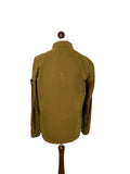 Stone Island Brown Garment Dyed Cotton Overshirt - Large