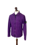 Stone Island Purple Garment Dyed Cotton Overshirt - Medium