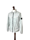 Stone Island Light Grey Double Pocket Cotton Overshirt - Medium