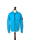 Stone Island Turquoise Garment Dyed Cotton Overshirt - Large