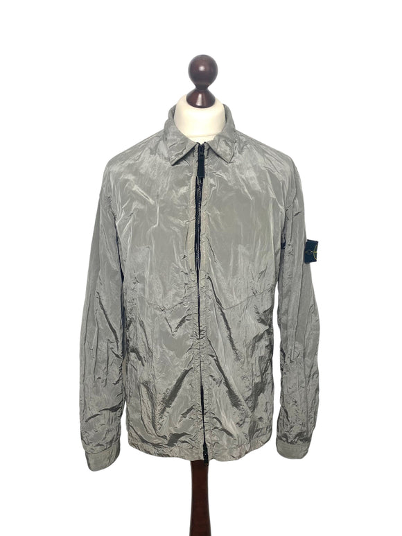 Stone Island Silver Nylon Metal Overshirt - XL