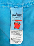 Stone Island Turquoise Garment Dyed Cotton Overshirt - Large