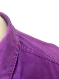 Stone Island Purple Garment Dyed Cotton Overshirt - Medium