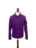 Stone Island Purple Garment Dyed Cotton Overshirt - Medium