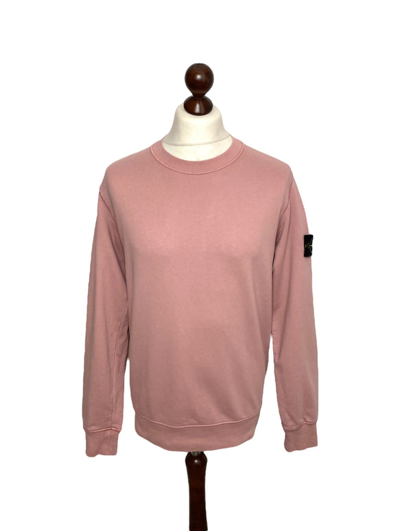 Stone Island Rose Pink Crewneck Sweatshirt - Medium