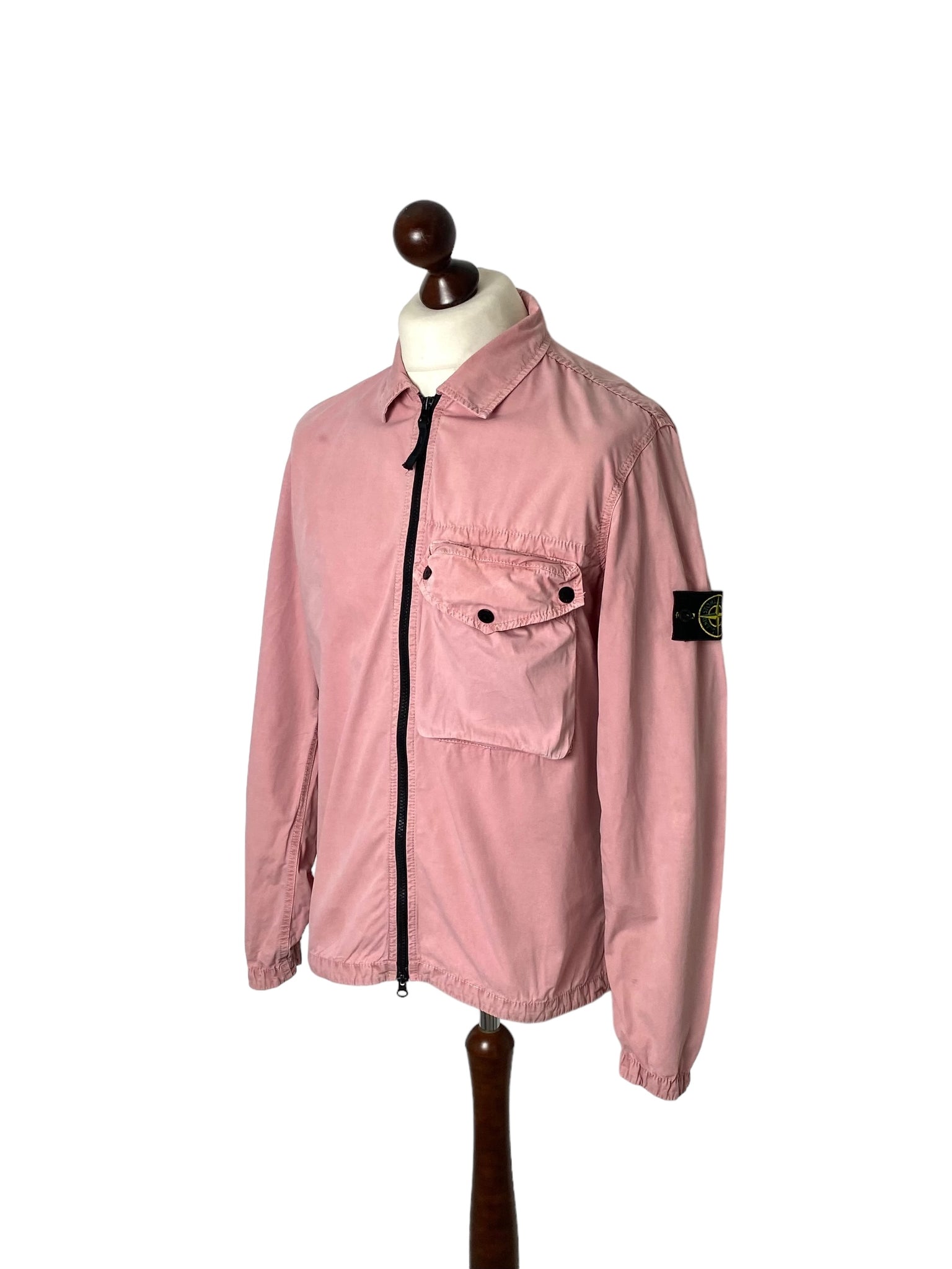 Stone island pink overshirt outlet