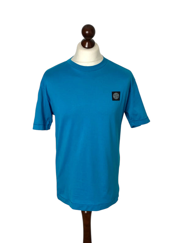 Stone Island Blue Logo Tee - Medium